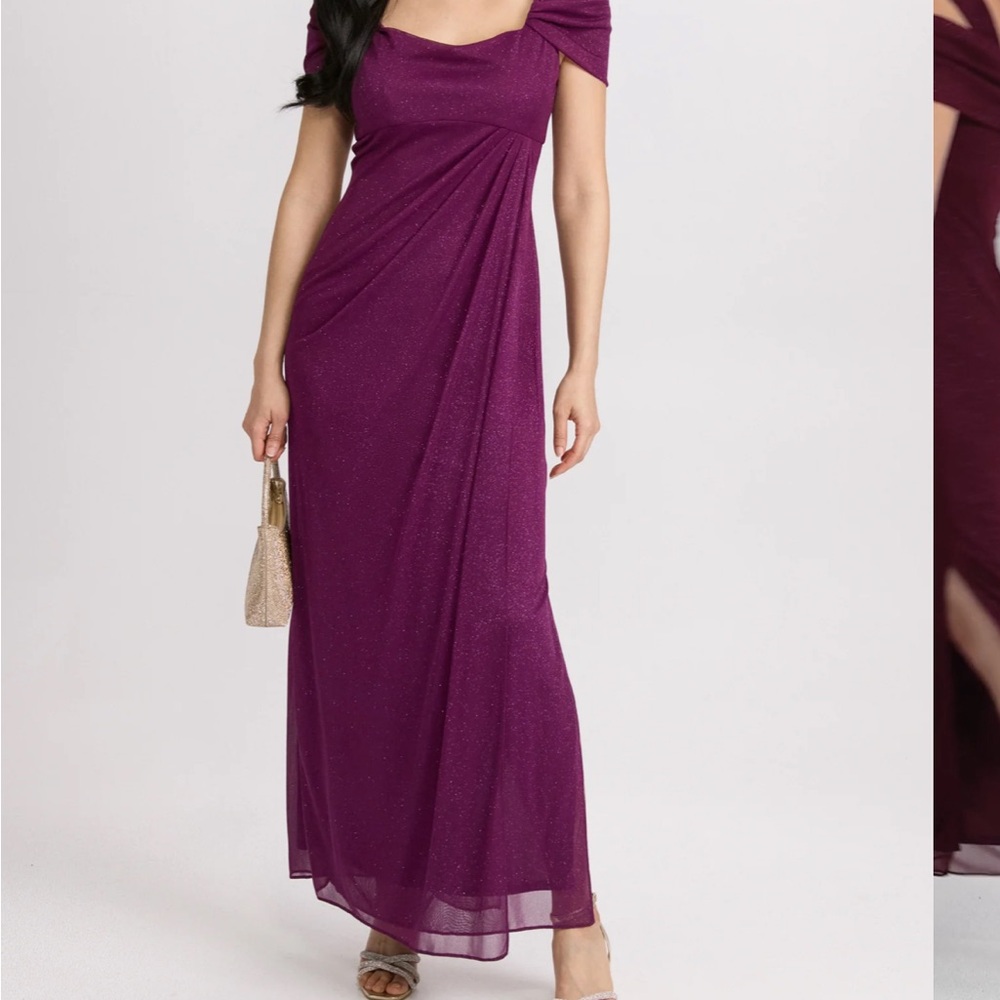 Elegant Plum Maxi Dress